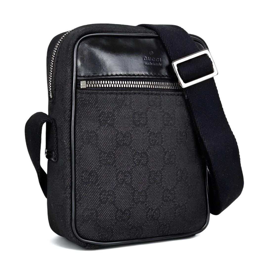 美品 グッチ GUCCI GG キャンバス レザー ショルダーバッグ
