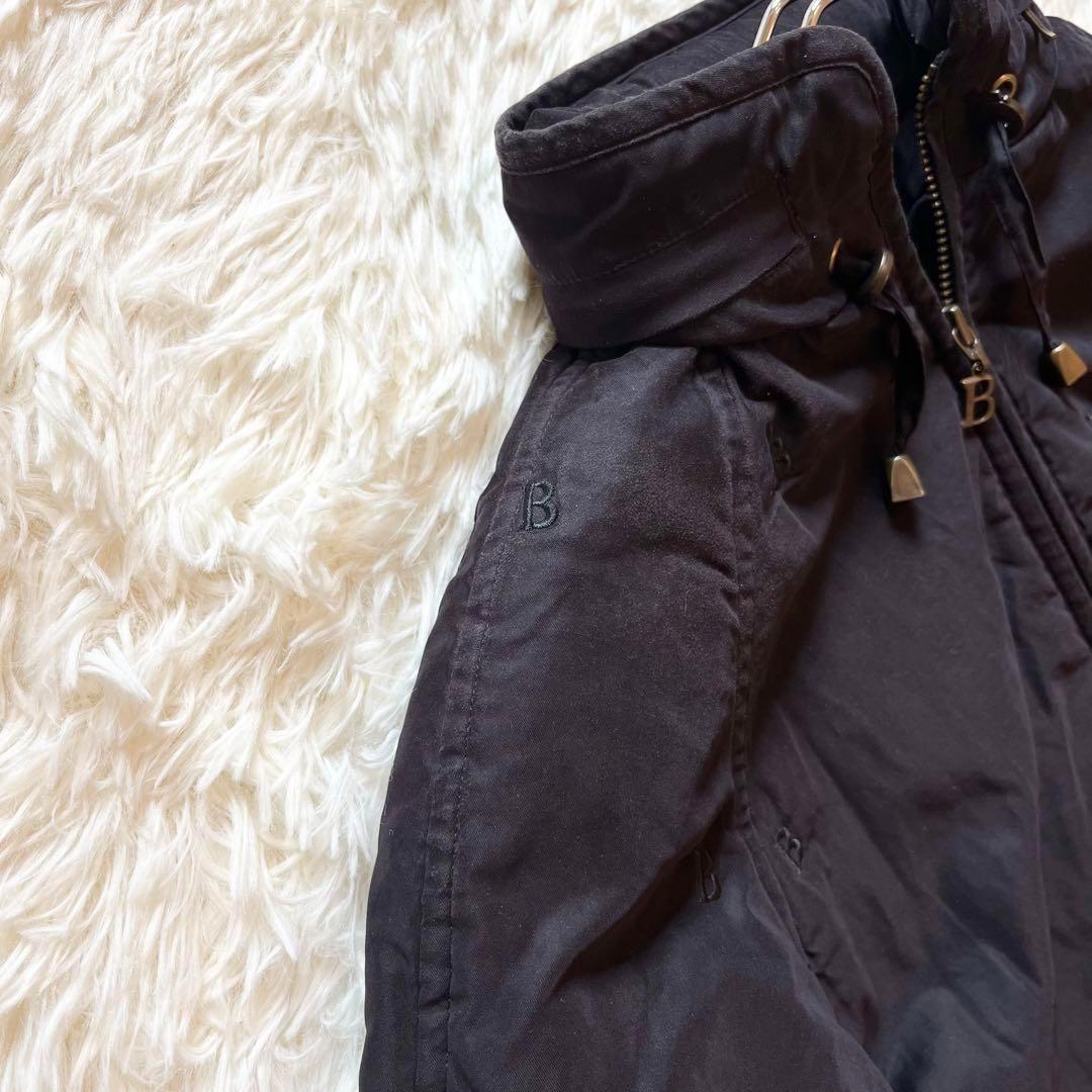 希少✨BURBERRY　バーバリー　ロングコート　裏チェック　ロゴ刺繍　ブラック