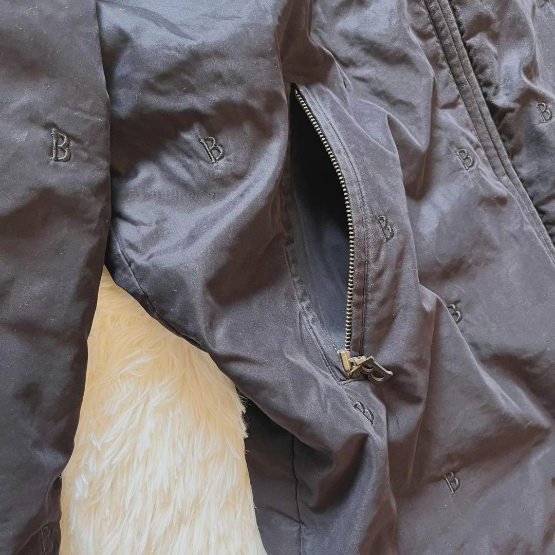 希少✨BURBERRY　バーバリー　ロングコート　裏チェック　ロゴ刺繍　ブラック