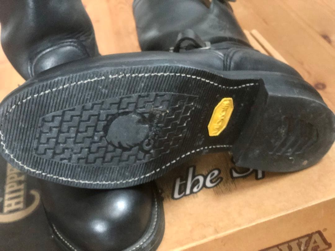 Chippewa ブラックエンジニアブーツ