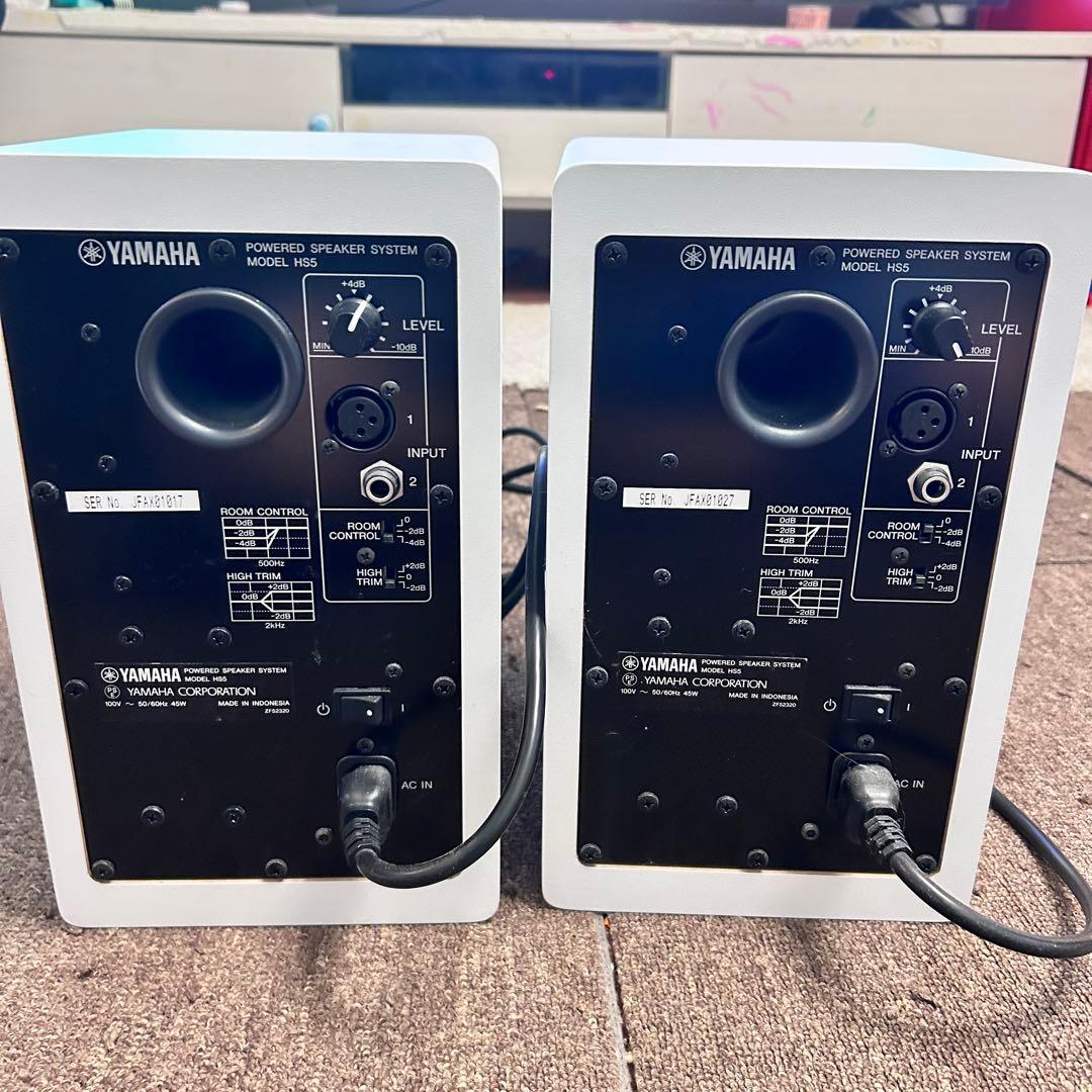 YAMAHA HS5 モニタースピーカー ペア ホワイト Hosaケーブル付