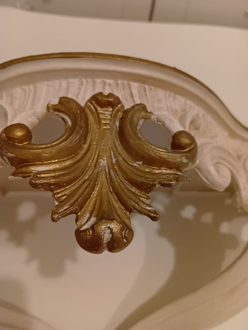 イタリア製　アンティーク　ロココ調　ミラー　コンソール　セット　姫　インテリア