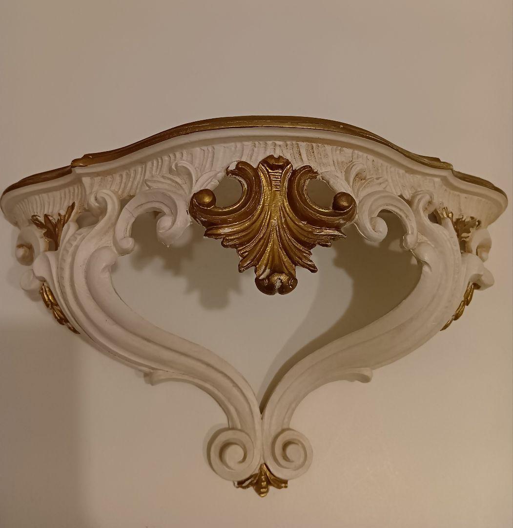 イタリア製　アンティーク　ロココ調　ミラー　コンソール　セット　姫　インテリア