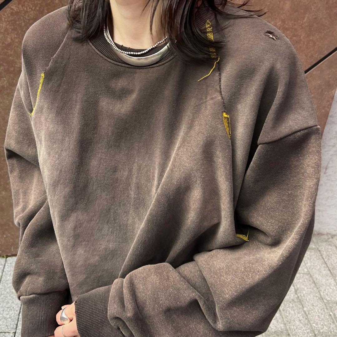 LAYAS/レイヤーズ　ダメージフウスウェット　ブラウン