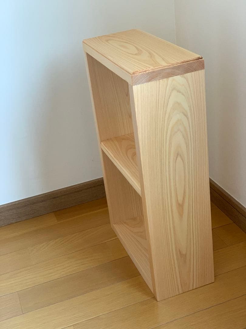 【ヒノキ無垢材】2段カフェシェルフ13cmタイプ アンティークキッチンラック