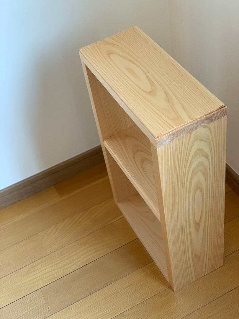 【ヒノキ無垢材】2段カフェシェルフ13cmタイプ アンティークキッチンラック