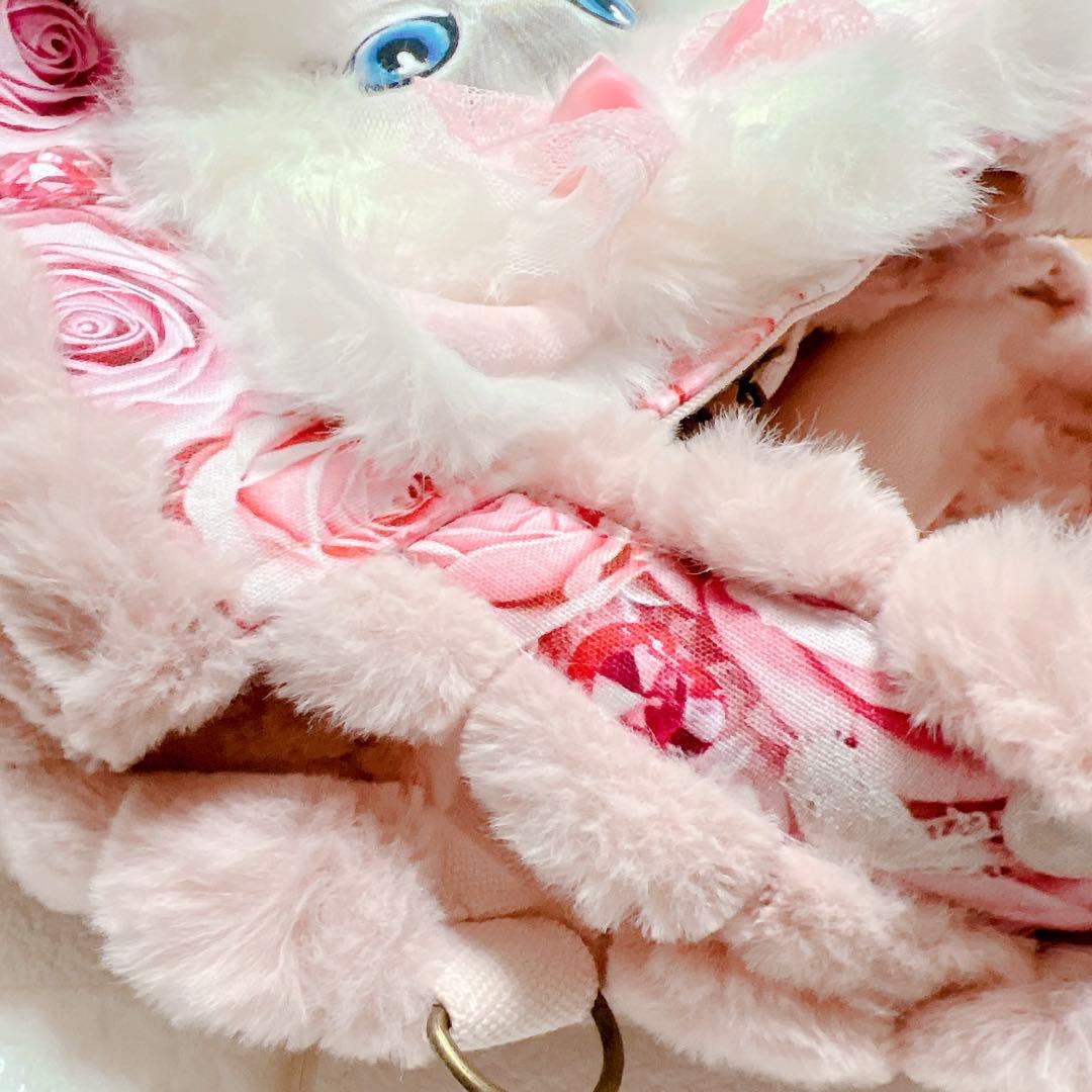 コヤンイサムチョン トートバッグ ♡ もふもふ猫 ピンク薔薇 ハンドメイド ルミ