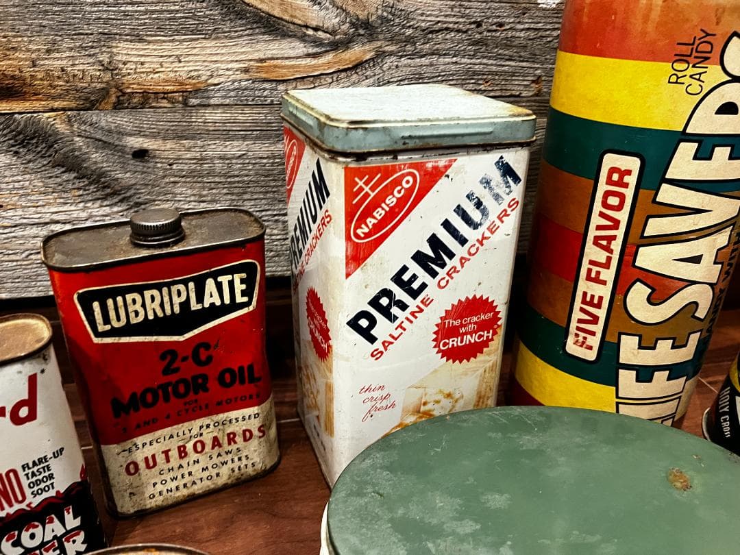 L*y様 アメリカ アンティーク ブリキ缶 空き缶 まとめて / LIFE SA