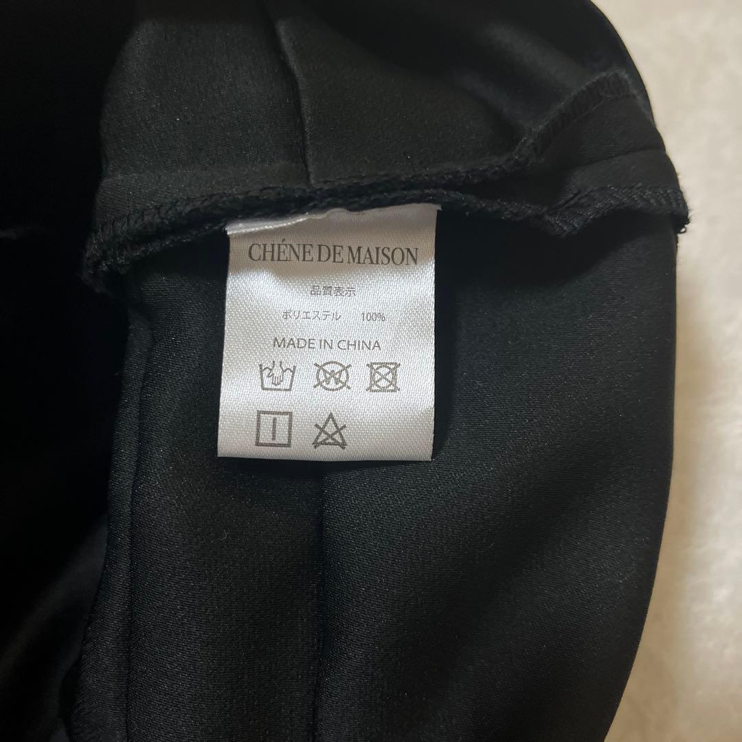 CHENE DE MAISON デザインワンピース ギャルソン系 ブラック