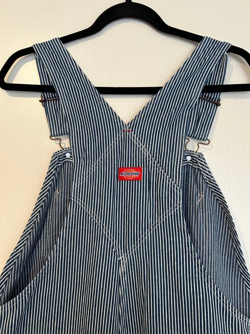 ディッキーズ ヒッコリー ストライプ オーバーオール XLサイズ相当