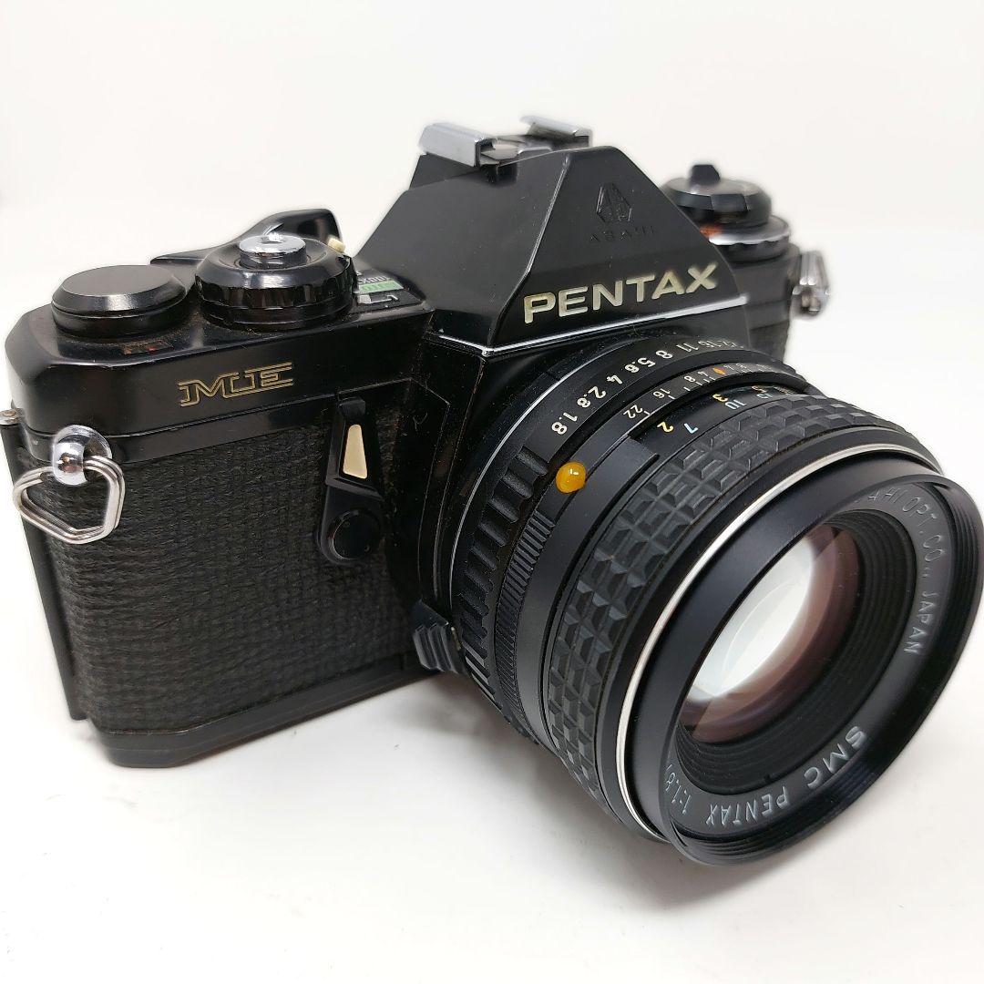 【完動品】美品 PENTAX ME ブラックボディ レンズ PLフィルター付
