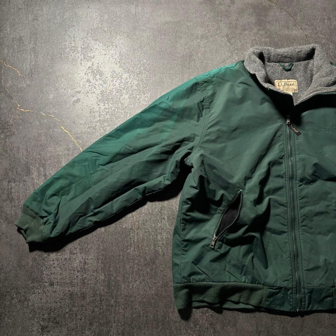 L.L.Bean エルエルビーンウォームアップジャケットグリーンフリース古着M
