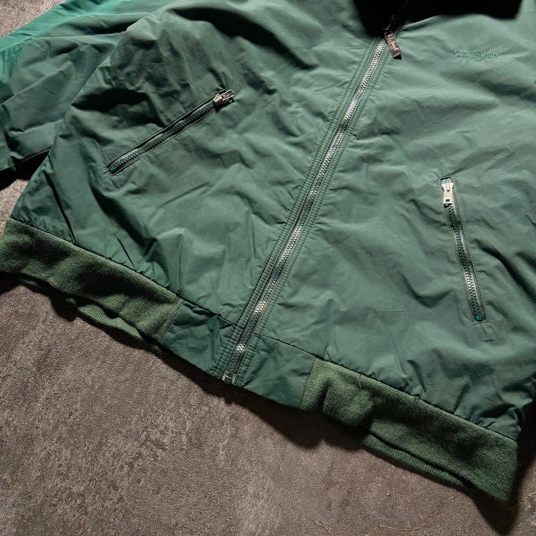 L.L.Bean エルエルビーンウォームアップジャケットグリーンフリース古着M