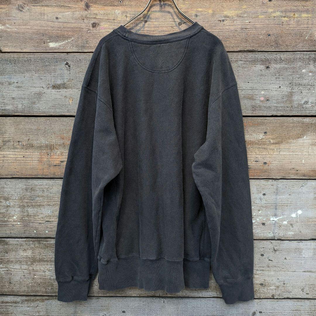 90s　Champion　リバースウィーブ　炭黒　刺繍　ヘビーウェイト　フェード