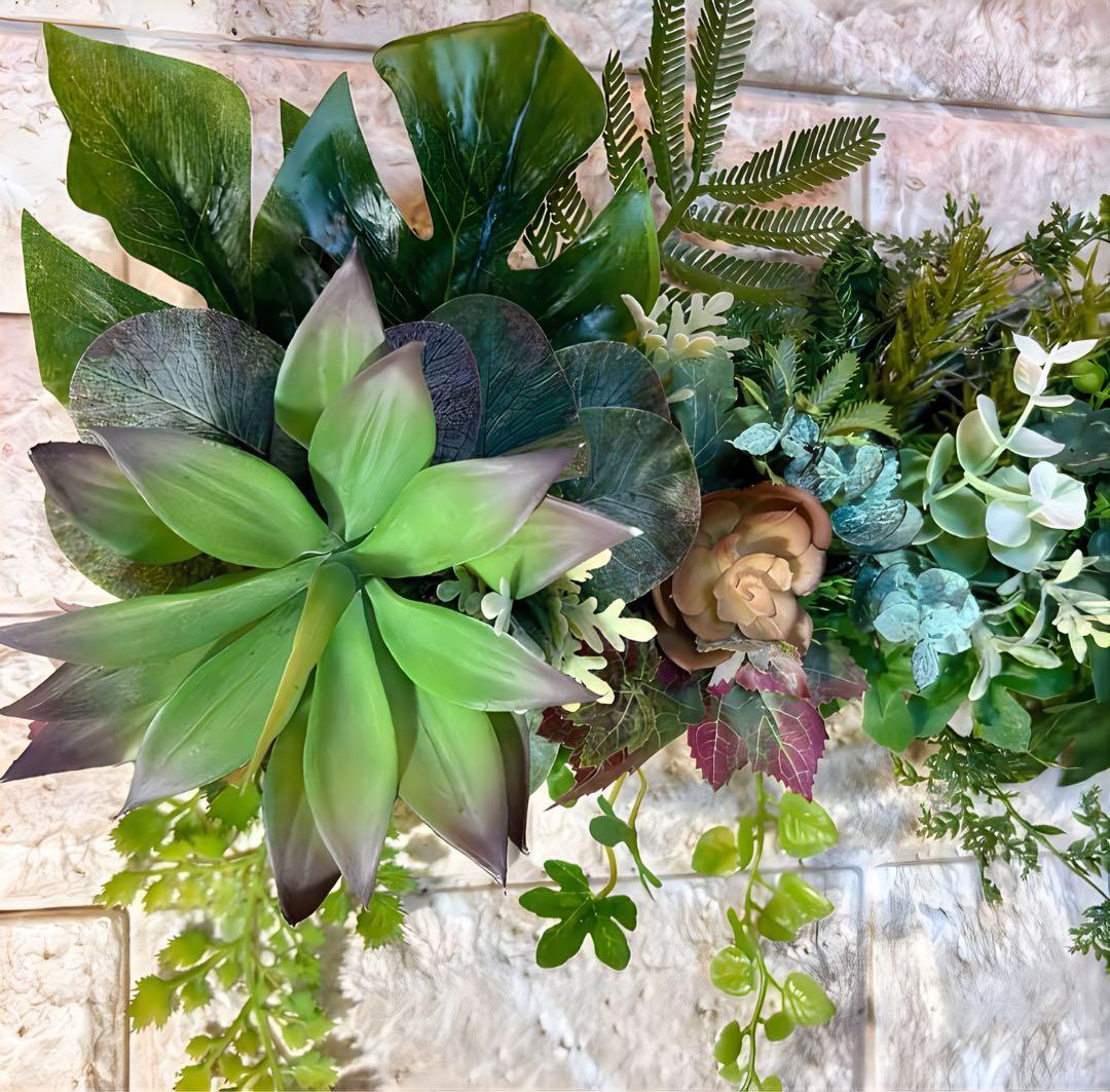 光触媒　人工観葉植物　ウォールグリーン　フェイクグリーン　壁掛け5056327b