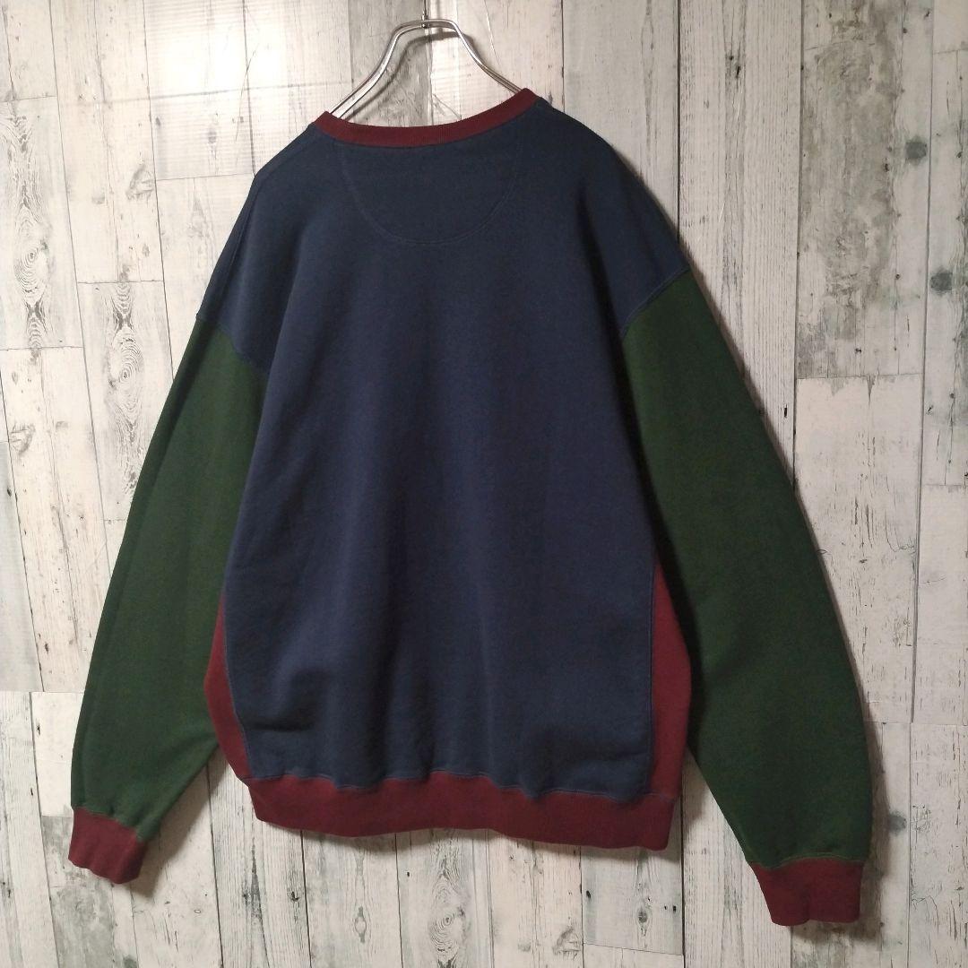 o94【希少XL】ブラックアイパッチ♤刺繍スウェット　人気取扱注意　ビックロゴ