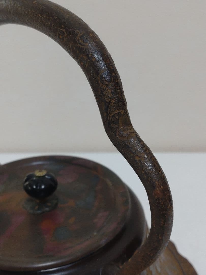 鉄瓶 龍盛堂 桜紋鉄瓶 栞 茶道具 煎茶道具