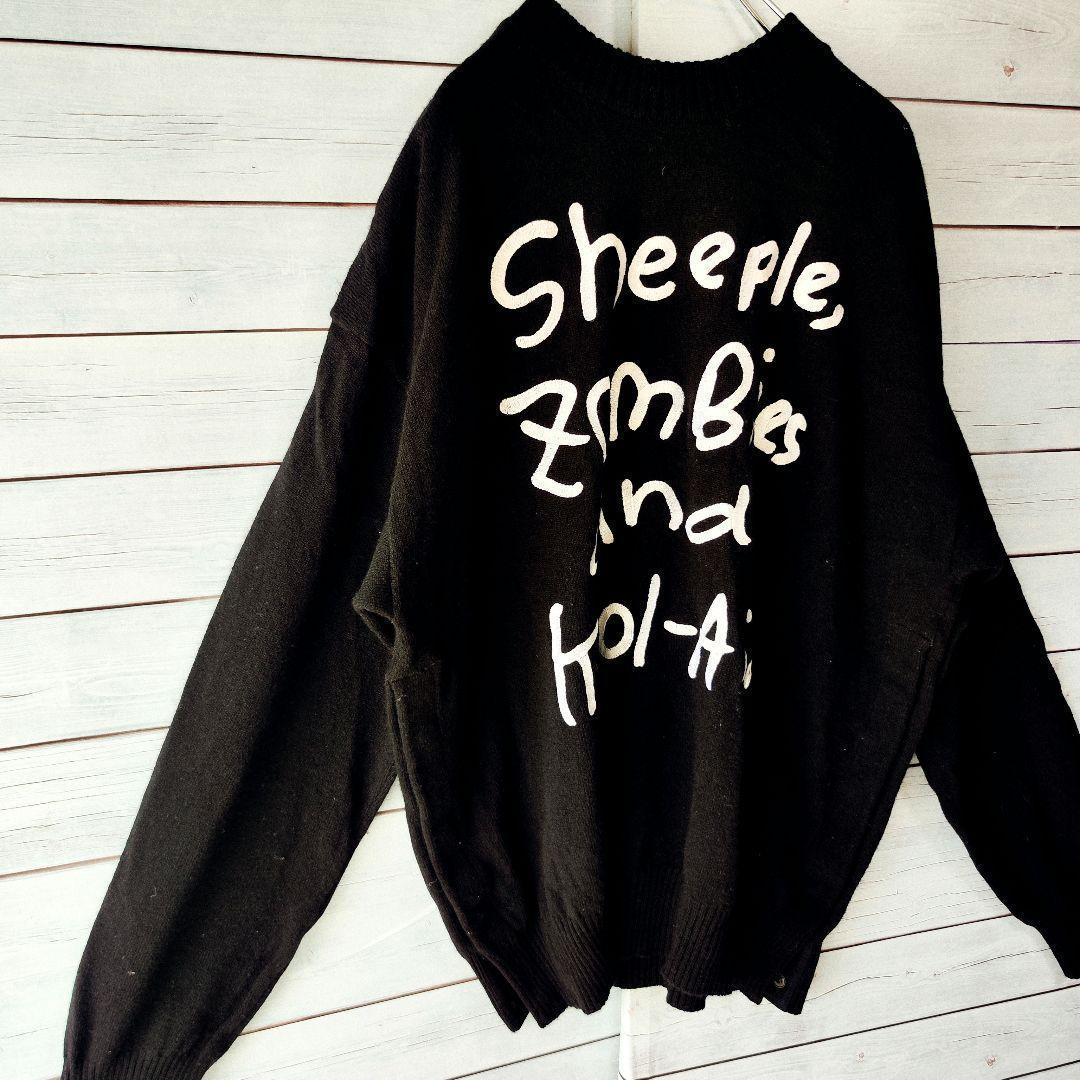 【希少】sacai × MADSAKI★センター刺繍ロゴニット コラボ サイズ3