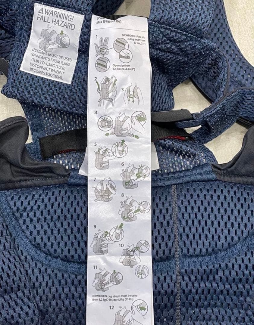 ベビービョルン　ハーモニー　メッシュ　抱っこ紐　ネイビーブルー