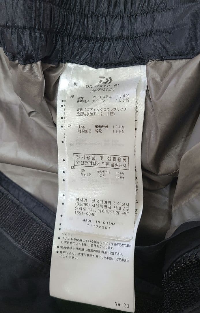DAIWA　ゴアテックスレインスーツ上下　DR-1922