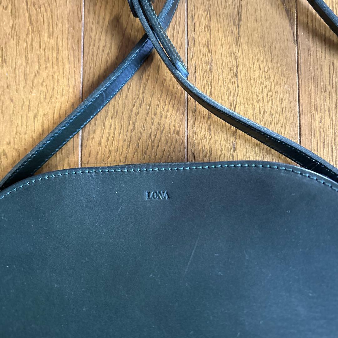 LONA ハーフムーンショルダー　ブリティッシュグリーン　デシ入り