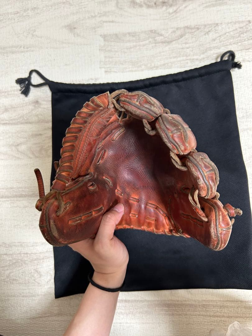 MizunoPro 硬式グローブ ブラウン 収納袋・硬式ボール付き