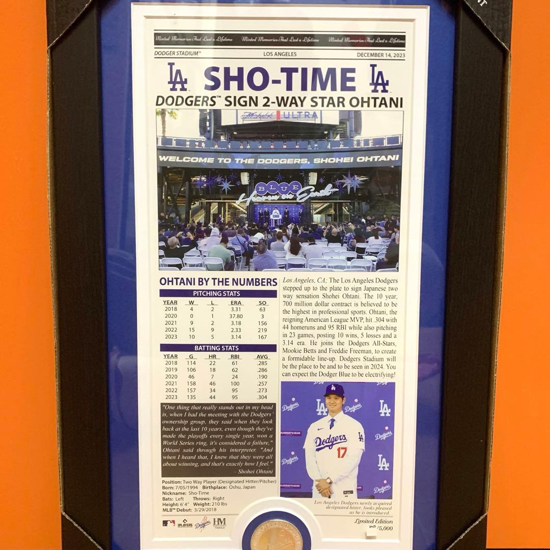 ここからドジャース大谷翔平の歴史がスタート‼　入団会見記念　フォトミント