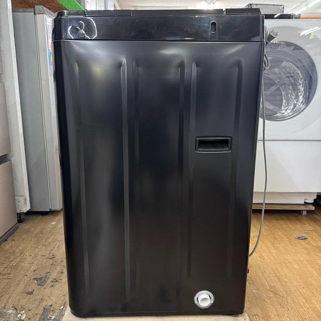 地域限定送料無料 超美品 ガラスドア冷蔵庫・洗濯機 ブラック家電 2点セット