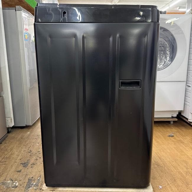 地域限定送料無料 超美品 ガラスドア冷蔵庫・洗濯機 ブラック家電 2点セット