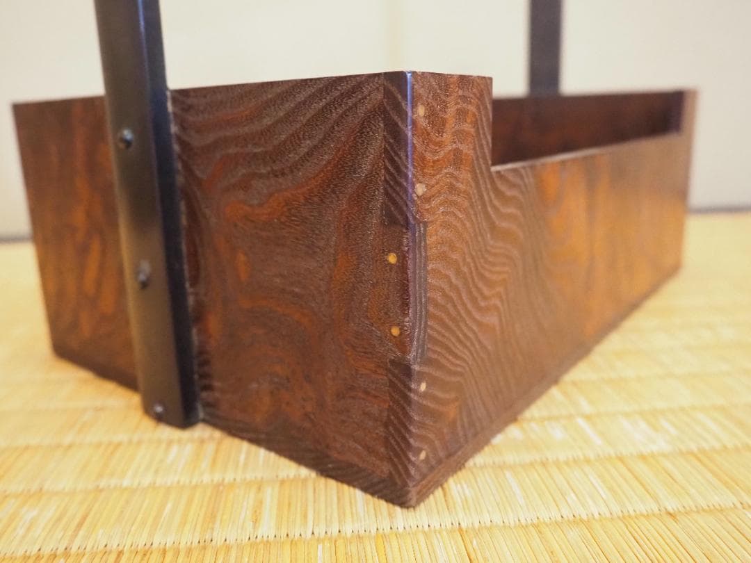 4代駒沢利斎造『桑手付煙草盆一対』（共箱）千家十職