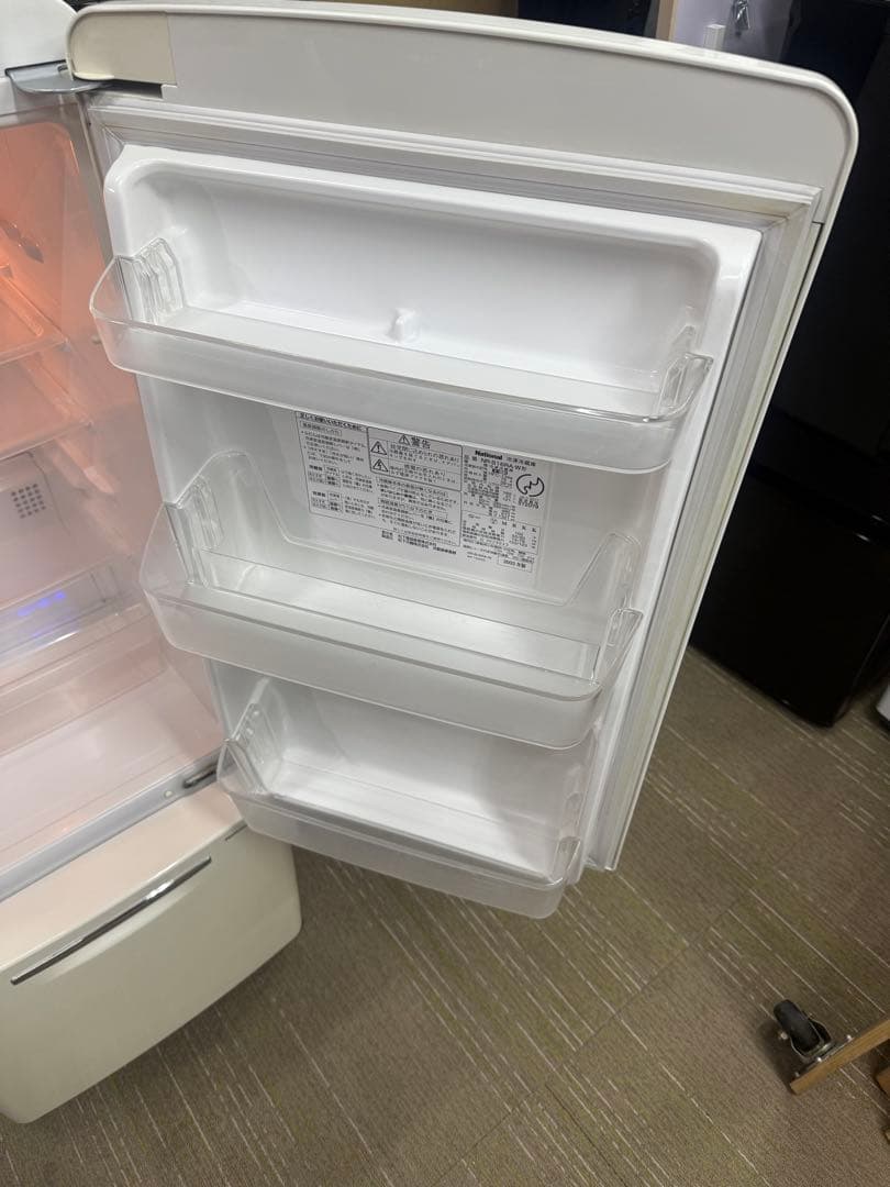 【洗浄消毒作業済】レトロ家電　National 冷凍冷蔵庫NR-B16RA-W