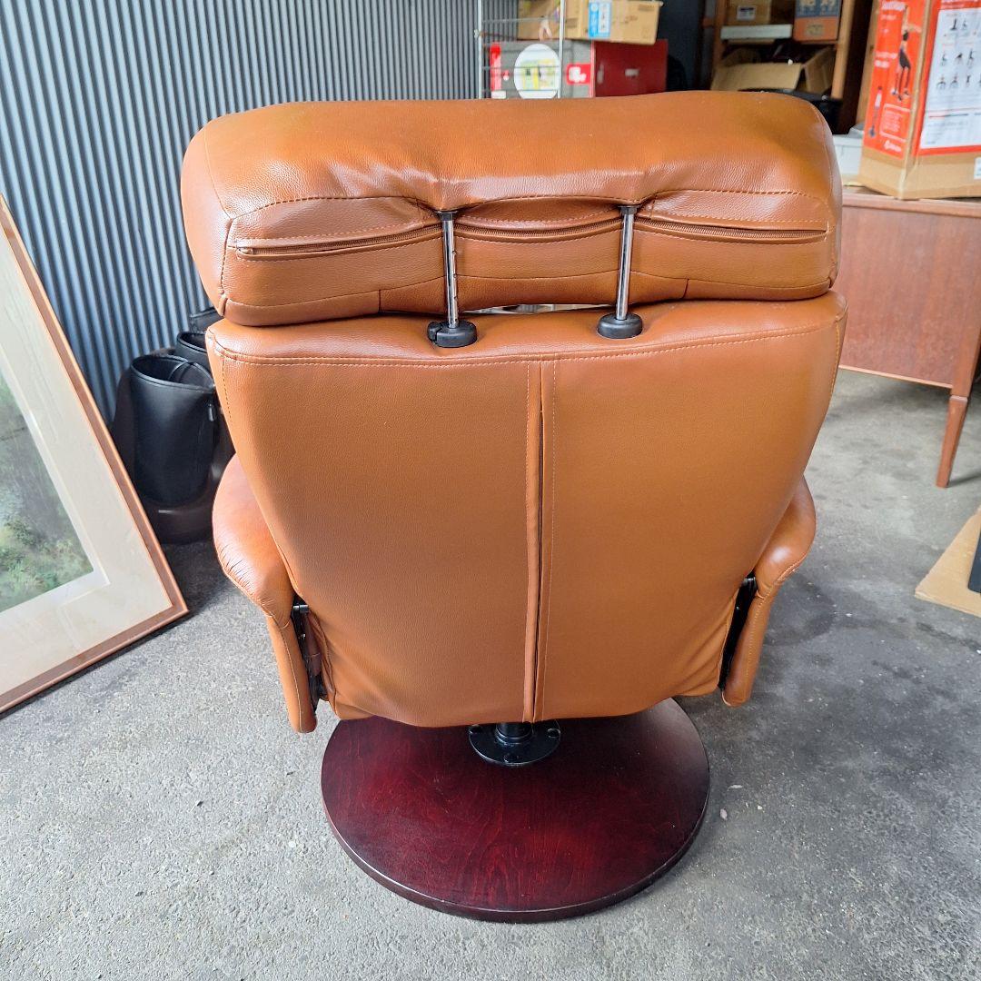 NITORI　ひとりがけソファー　リクライニング　オットマン　本革