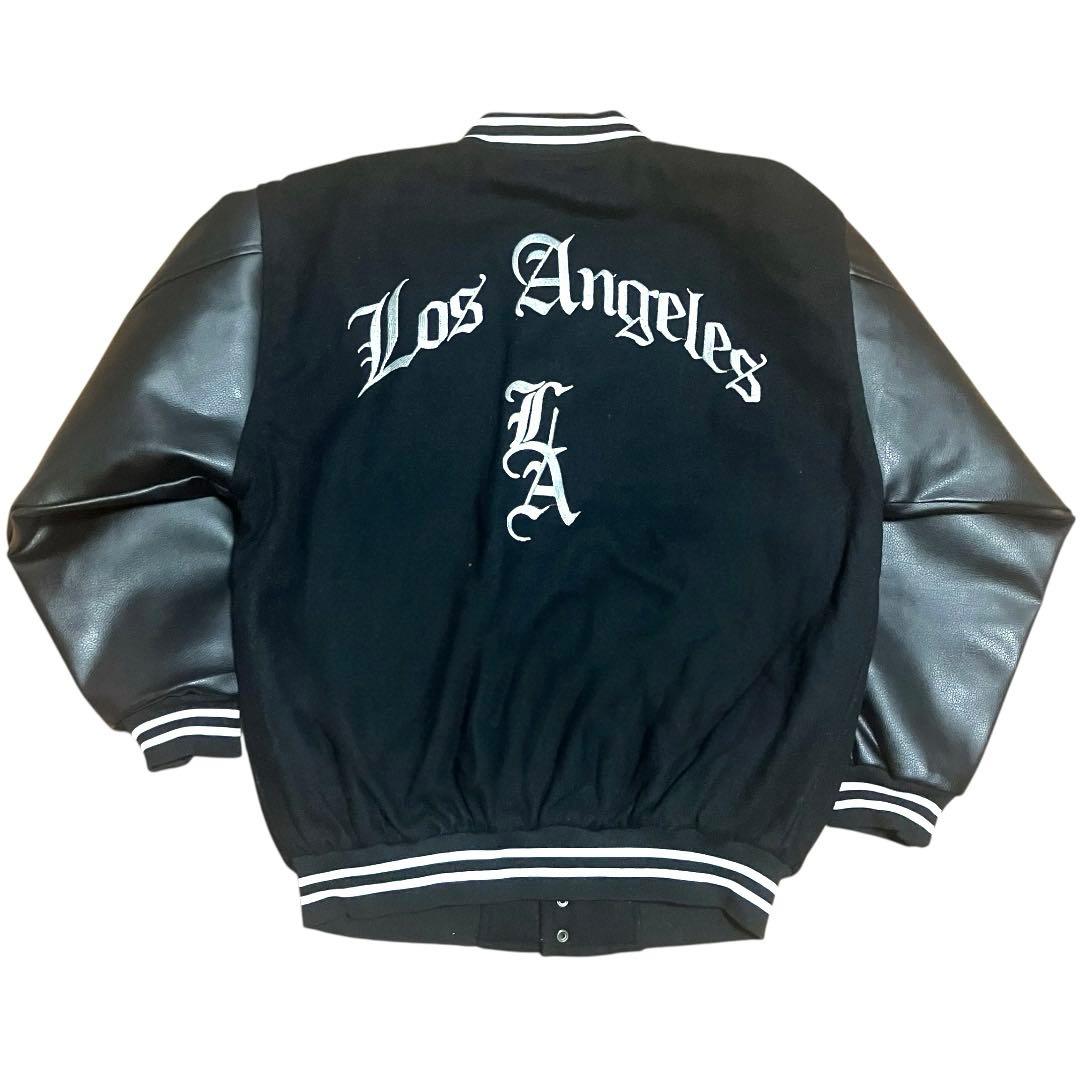 【美品】G-style スタジャン ロス　LA バック　デカロゴ 刺繍　チカーノ