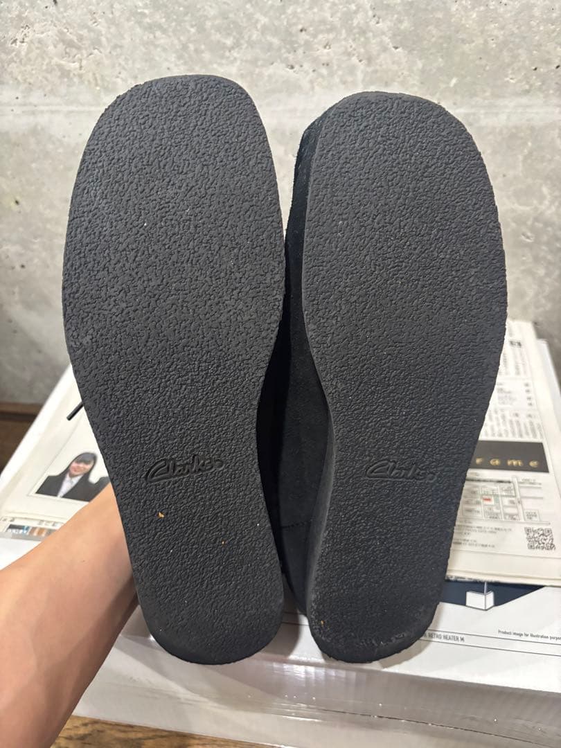 Clarks クラークス　ワラビーブーツ　ブラック　スエード 26.5