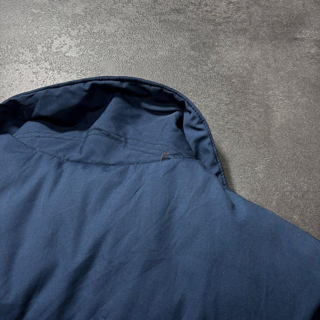 70s80sヴィンテージダウンジャケット生成りバーガンディネイビー短丈古着L