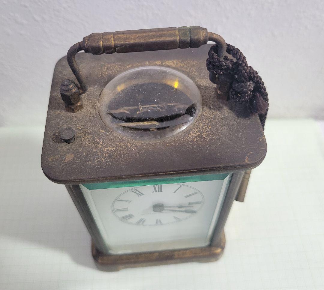 アンティーク時計　キャリッジクロックアメリカ製　　レトロ枕時計