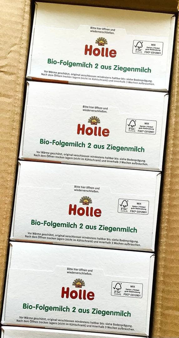 Holle(ホレ) Bio オーガニック山羊の粉ミルクStep2(6ヶ月〜)４箱