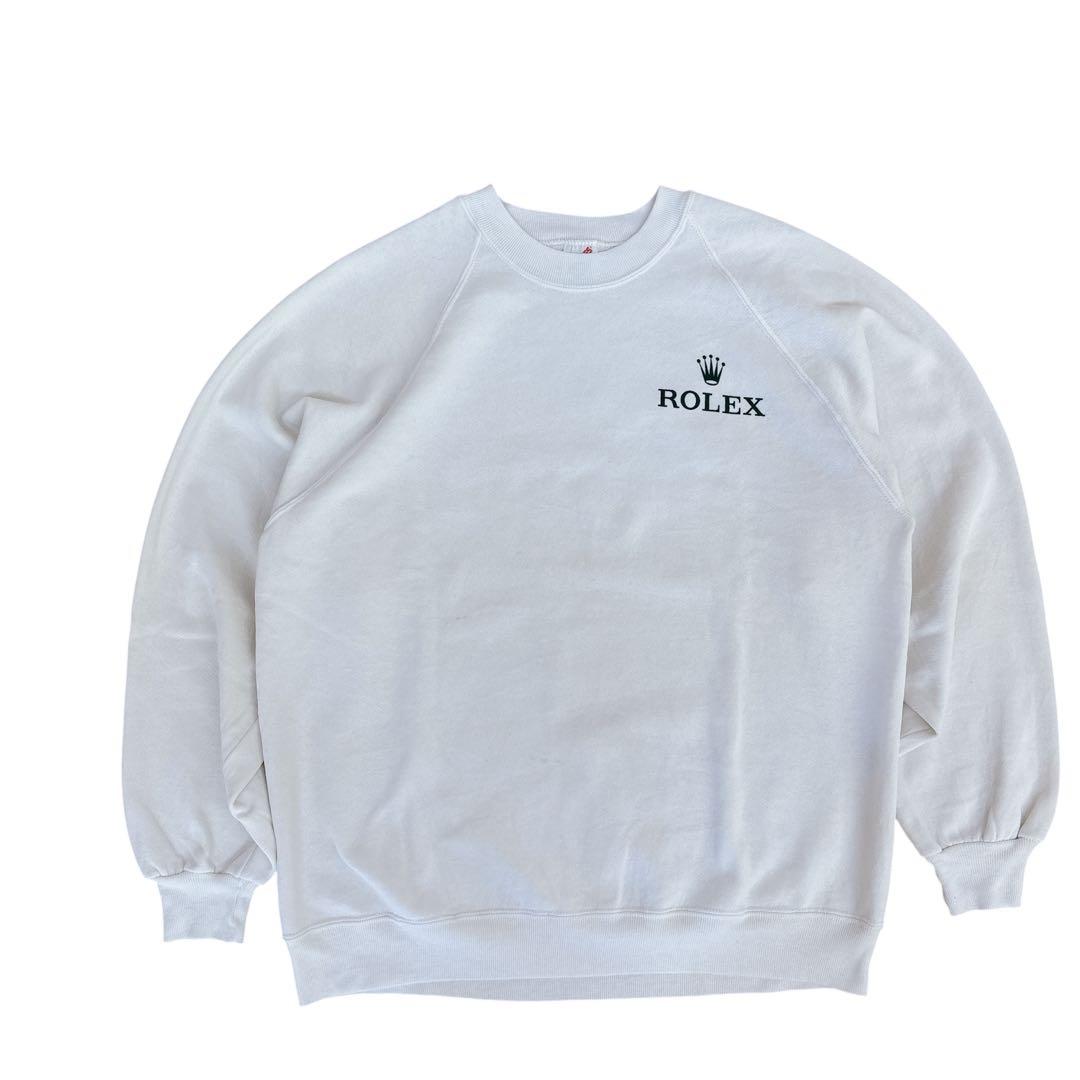 ROLEX ロレックス ロゴ スウェット JERZEES USA ホワイト XL