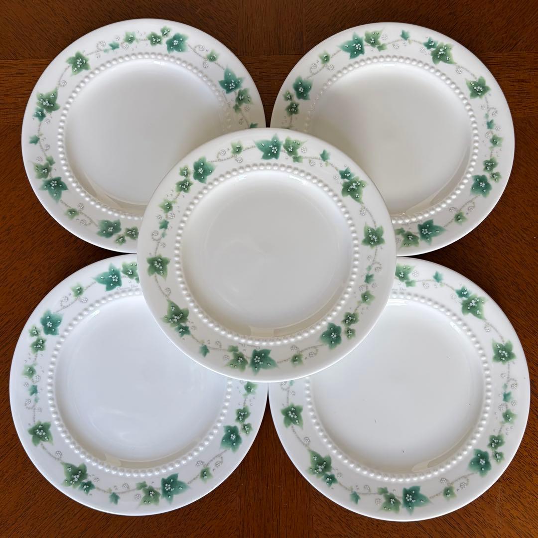 【美品】クリスチャンディオール★アイビー★ケーキ皿　5枚