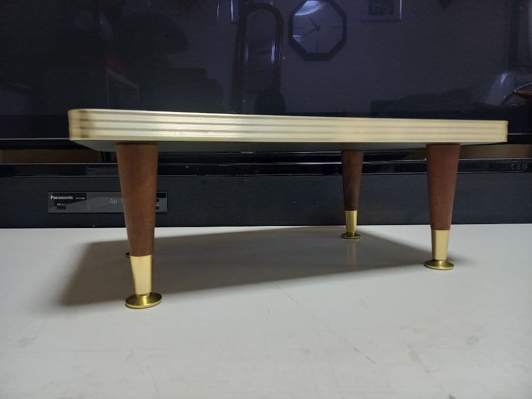 レア　レトロ　ポップ　スペースエイジ　フレーク　デザイン　赤　サイド　テーブル