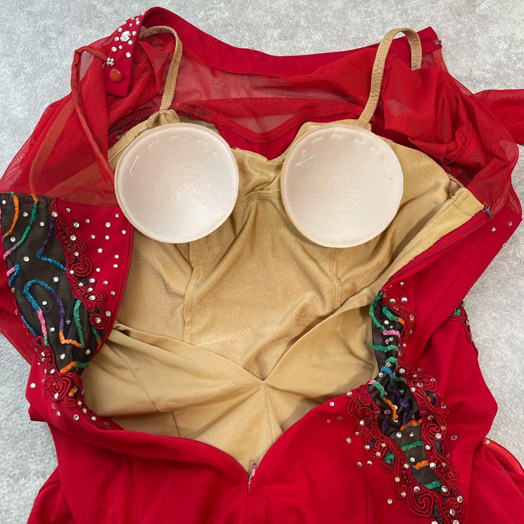 セキネ 7号 ラテンドレス 社交ダンスドレス 赤 デモ 競技ドレス