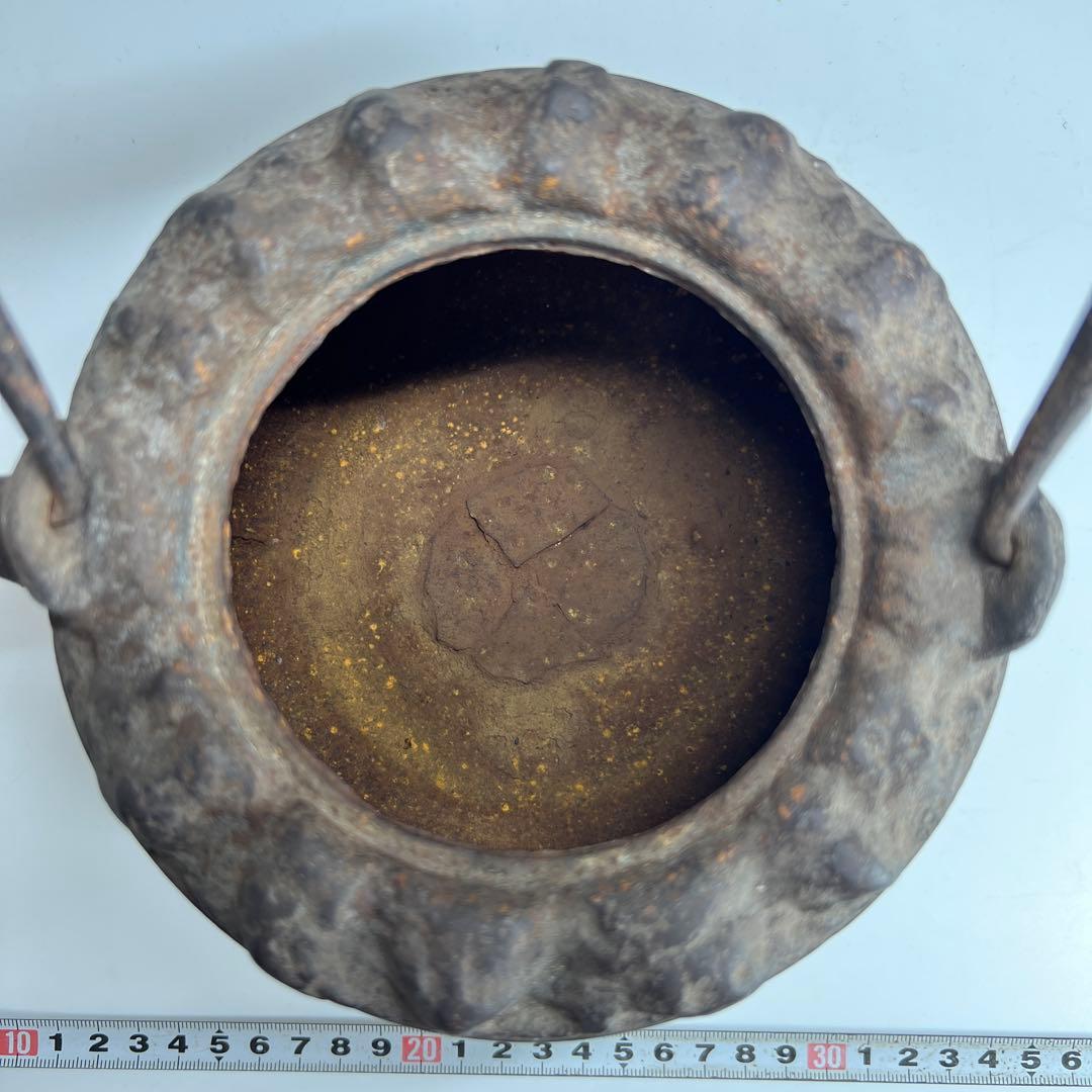 大国寿朗 花鳥文鉄瓶 名人作 東キ7-0901☆2F トニサト