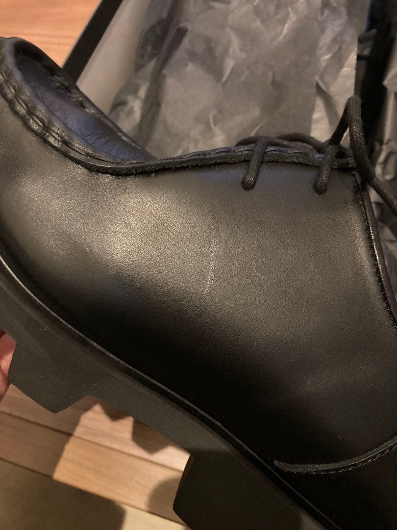 ☆ パドローネ　チロリアンシューズ　黒　チャンキーソール　41