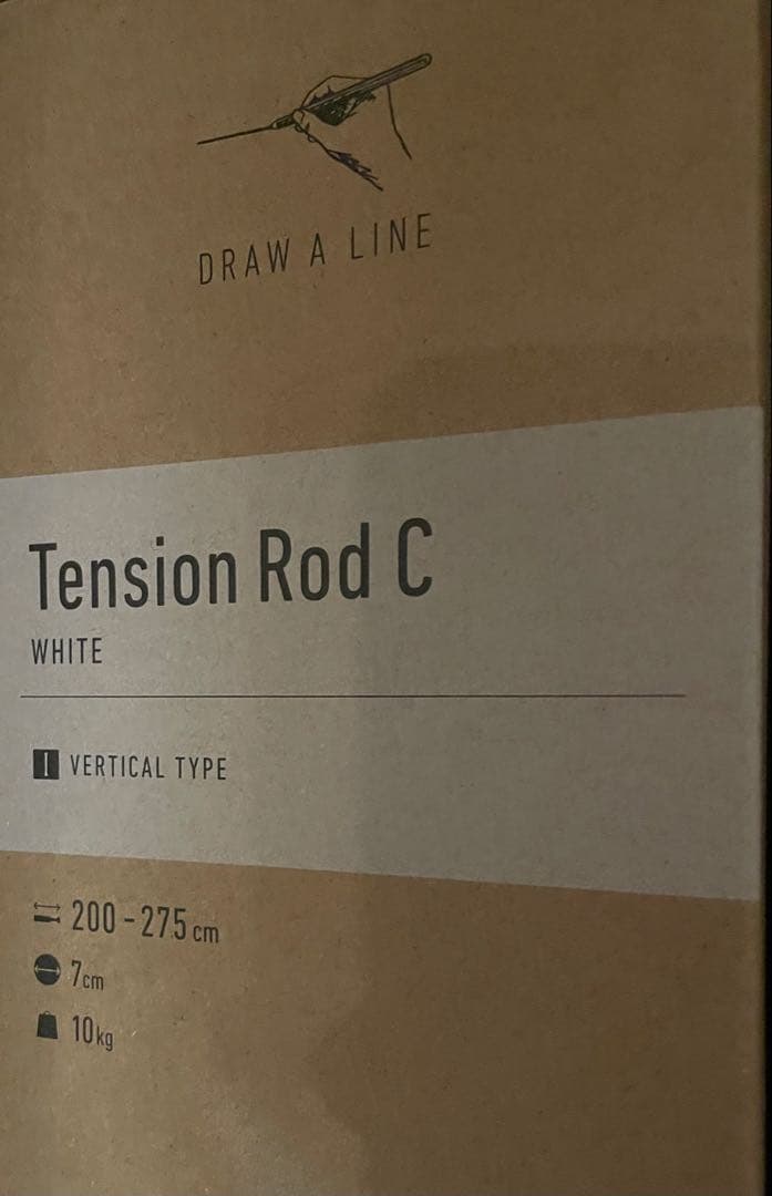 【新品】ドローアライン テンションロッドC ホワイト D-C-WH