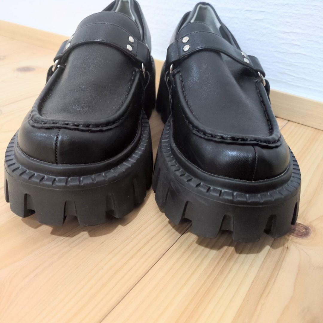 美品 EIMY ISTOIRE バイカーデザインローファー L