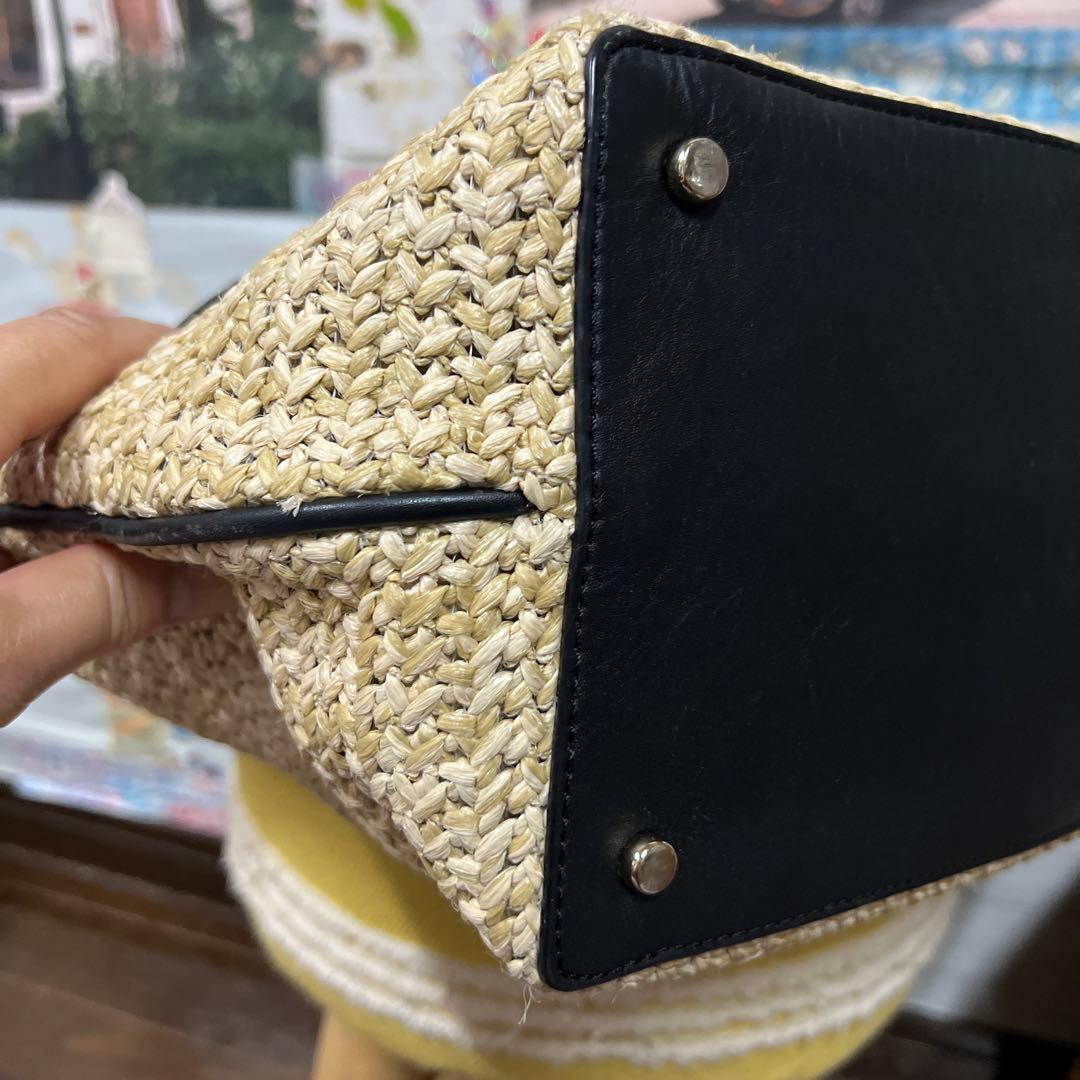 31日のみ感謝バーゲン☆kate spade リボン付きかごバッグ