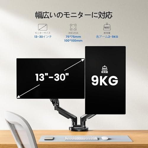 HUANUO (ファーノー) PCモニターアーム デュアル 液晶ディスプレイアp