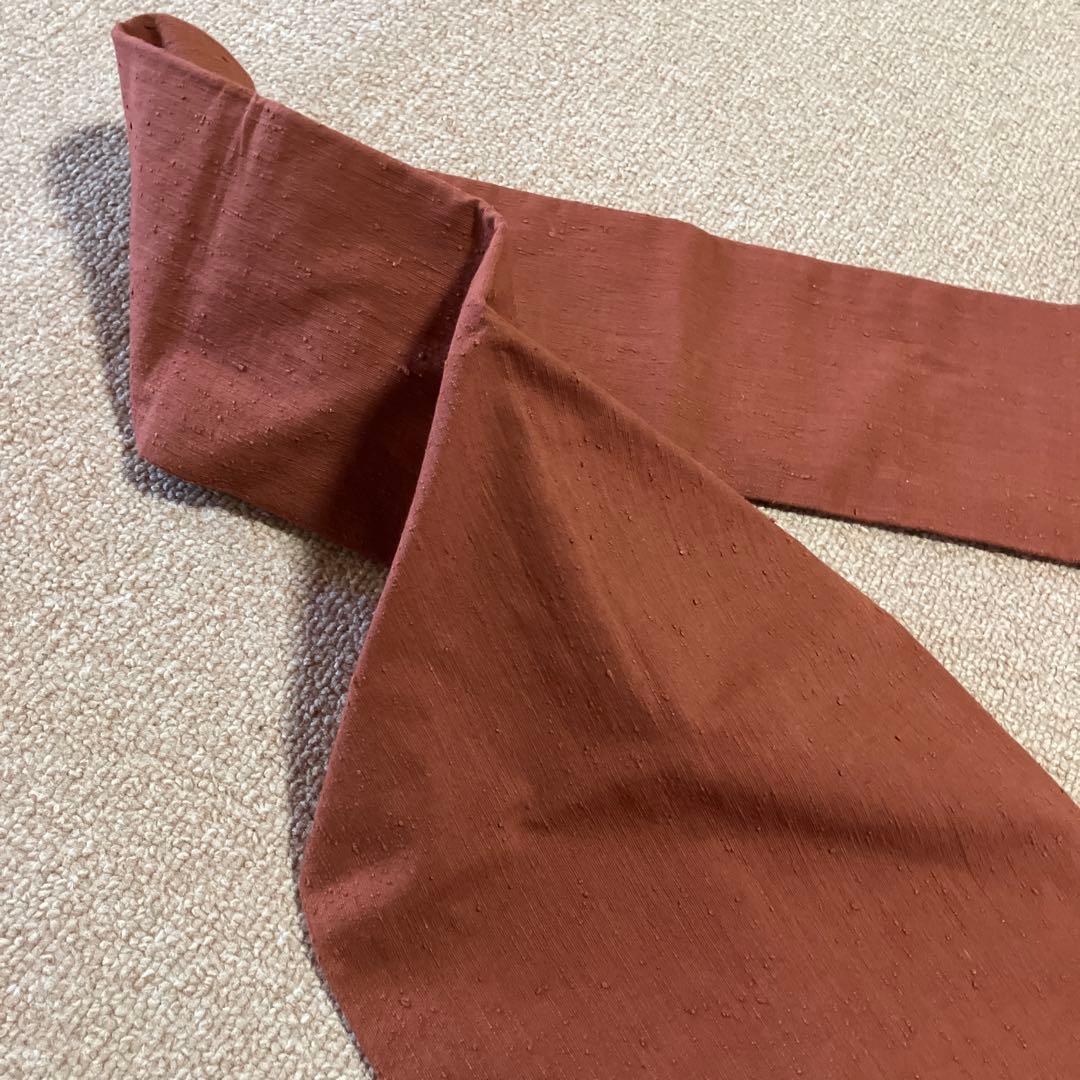 ③ 浦野理一　経節紬　名古屋帯　訳あり　汚れあり