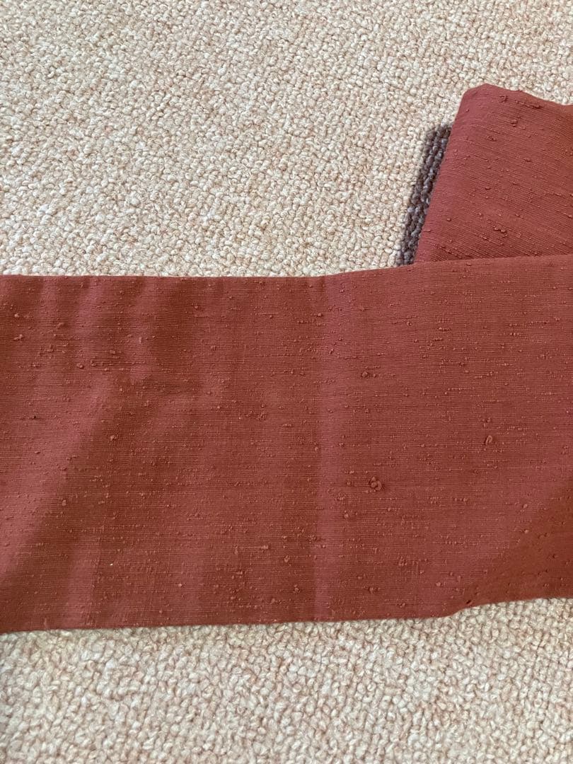 ③ 浦野理一　経節紬　名古屋帯　訳あり　汚れあり