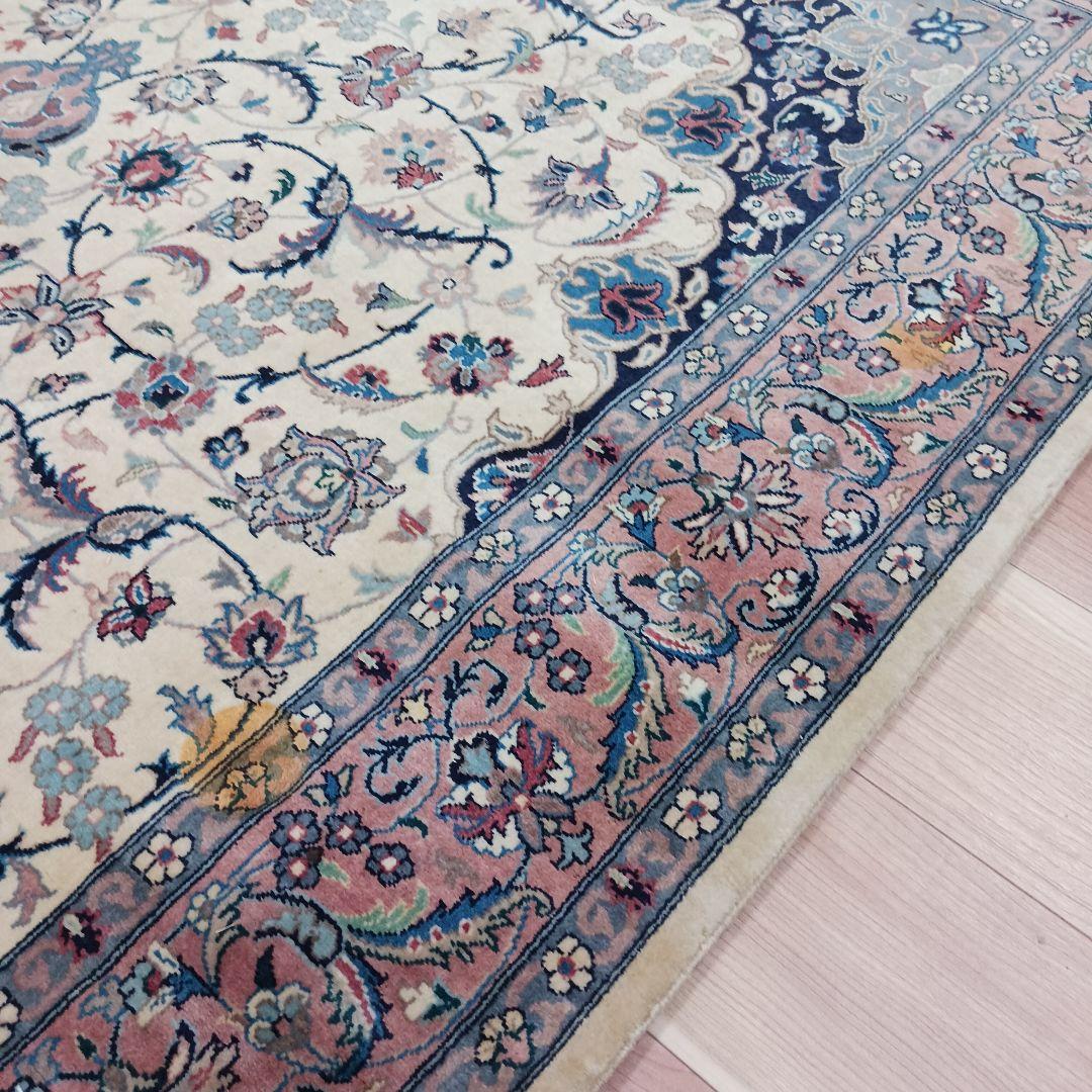 Y2954 高級 パキスタン産 ウール 手織り 大判 224×140㎝